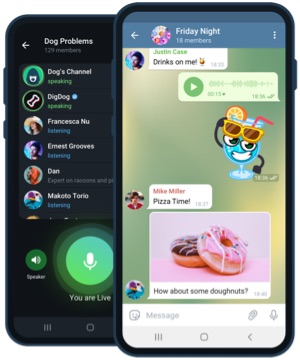 Anteprima di Telegram su smartphone